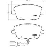 Plaquettes de frein 8DB 355 018-811 HELLA pour SKODA SEAT VW