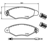 Plaquettes de frein 8DB 355 019-301 HELLA pour RENAULT NISSAN