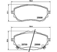 Plaquettes de frein 8DB 355 020-281 HELLA pour TOYOTA COROLLA A trois volumes
