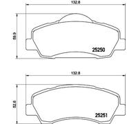Plaquettes de frein 8DB 355 020-771 HELLA pour CITROËN PEUGEOT