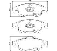 HELLA 8DB 355 023-251 Plaquettes de frein
