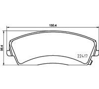 Plaquettes de frein 8DB 355 025-001 HELLA pour DODGE CHARGER CHALLENGER Coupé