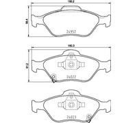 Plaquettes de frein 8DB 355 025-321 HELLA pour TOYOTA YARIS