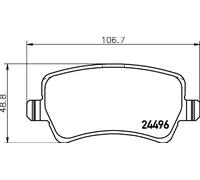 Plaquettes de frein 8DB 355 025-401 HELLA pour VOLVO LAND ROVER