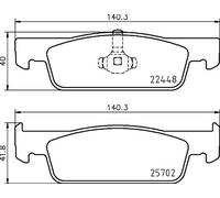 HELLA 8DB 355 031-551 Plaquettes de frein