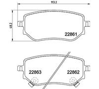 Plaquettes de frein 8DB 355 037-951 HELLA pour NISSAN MERCEDES-BENZ RENAULT