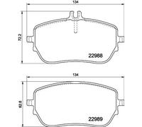 Plaquettes de frein 8DB 355 037-961 HELLA pour MERCEDES-BENZ CLA GLA