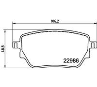 Plaquettes de frein 8DB 355 039-021 HELLA pour MERCEDES-BENZ CLA GLB