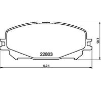 HELLA Plaquettes de frein 8DB 355 039-201 - Usure 18,5 mm - pour Renault/Mitsubishi