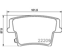 Plaquettes de frein 8DB 355 039-291 HELLA pour DODGE CHRYSLER
