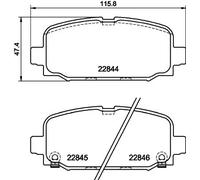 Plaquettes de frein 8DB 355 039-411 HELLA pour JEEP COMPASS