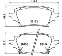 Plaquettes de frein 8DB 355 040-221 HELLA pour TOYOTA SUZUKI MAZDA