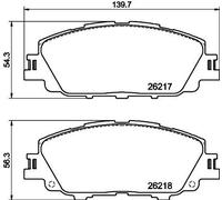 HELLA 8DB 355 040-411 Plaquettes de frein
