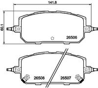 HELLA 8DB 355 044-221 Plaquettes de frein