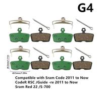 Plaquettes De Frein À Disque En Céramique Vtt,4/10 Paires,Pour Shimano B01s,G01s,D01s,K02s,Xtr,Xt,Slx,Deore S233,Guide De Niveau De Code,Etap Magura -4pair G4 Fit Code