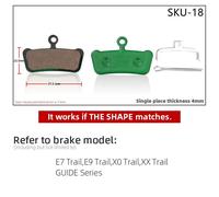 Plaquettes De Frein À Disque Hydraulique En Céramique Pour Vtt,Accessoires De Cyclisme Pour Wintermano Sram Avid Hayes Magura,2 Paires - Type Sku18