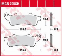 PLAQUETTES DE FREIN ARRIERE HONDA VFR 800 (98-05) HONDA NT 700 V DEAUVILLE, ABS