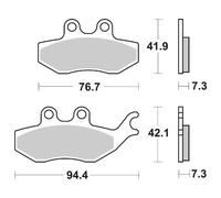 Plaquettes De Frein Arrière Italjet Jupiter 250 01>02 SBS 173HF 65.61730