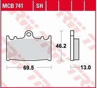 PLAQUETTES DE FREIN ARRIERE SUZUKI VL 1500 C 1500 INTRUDER (02-08)