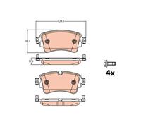 PLAQUETTES DE FREIN AUDI T. A4/Q7 1.4-3.0 15-