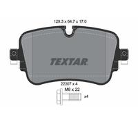 Jeu de plaquettes de frein TEXTAR 2230701, arrière
