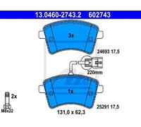 Kit de plaquettes de frein ATE 13.0460-2743.2, Avant