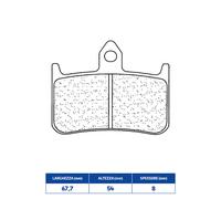 Cl Brakes Plaquettes de frein 2245A3+ métal fritté route Avant