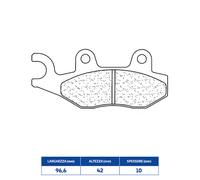 Set Plaquette de Frein rakes 2288A3 + Benelli 125 Café Noir E3 08/12