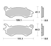 Paire Plaquette de Frein 205HF 205 HF pour Peugeot Speedfight 125 4T 2017-2018