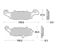 Sbs 705hs Sintered Brake Pads Argenté