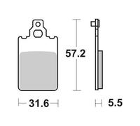Plaquettes De Frein Avant SBS Pour BETAMOTOR Tempo 16 50cc 96-98 109HF