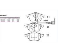 ATE Jeu de plaquettes de frein 13.0460-7122.2 avant pour Audi/Seat/Skoda/VW