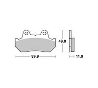 Brembo Paire de plaquettes de frein CC 07HO1010 organiques pour Honda