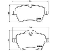 Plaquettes de frein P 06 051 BREMBO pour MINI MINI Décapotable MINI Coupé MINI