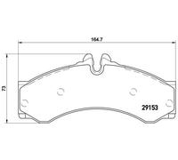 Brembo Plaquettes de frein P 50 028 – pour VW, Mercedes‑Benz, Multicar – Jeu de 4