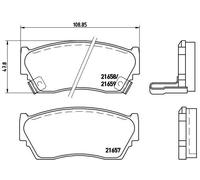 Brembo – Plaquettes de frein P 56 027 – Jeu de 4 – Réf. 1395885
