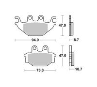 PLAQUETTES DE FREIN BREMBO SD07GR52 SD YAMAHA MT-125 124 SYM NH TRAZER
