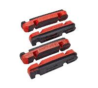 Campagnolo Hyperon-bora/dura Ace Shimano Rim Brake Pads 4 Units Rouge,Noir Black