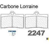 Plaquettes de frein Carbone Lorraine type 2247 A3+