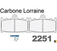 Plaquettes de frein Carbone Lorraine type 2251 XBK5