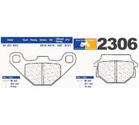 CL BRAKES Plaquettes de frein route métal fritté 2306A3+ Avant Noir