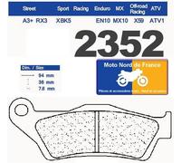 Plaquettes de frein Carbone Lorraine type 2352 A3+