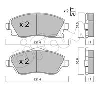 Plaquettes De Frein CIFAM 822-340-0 Antérieures
