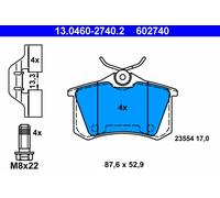 PLAQUETTES DE FREIN CITROEN T. C2/C3/C4/C8/DS3/DS4/XSARA 00-