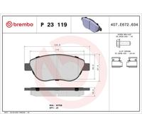 Plaquettes de Frein Disque Avant BREMBO pour Citroën Berlingo Première