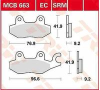 Plaquettes De Frein En Céramique TRW MCB663 Honda CBF 250 2007