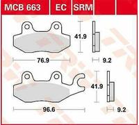 Plaquettes De Frein En Céramique TRW MCB663 Honda CBF 250 2007