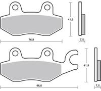 Plaquettes de frein en métal fritté BREMBO Street - 07KA31SA