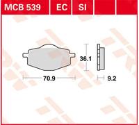 Plaquettes de frein en métal fritté Sv Trw Mbk Yamaha Gilera Malaguti Sachs