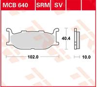 Plaquettes de frein en métal fritté Sv Trw Yamaha Scr/xv/sr/xvs/xj/xvz/srv/x